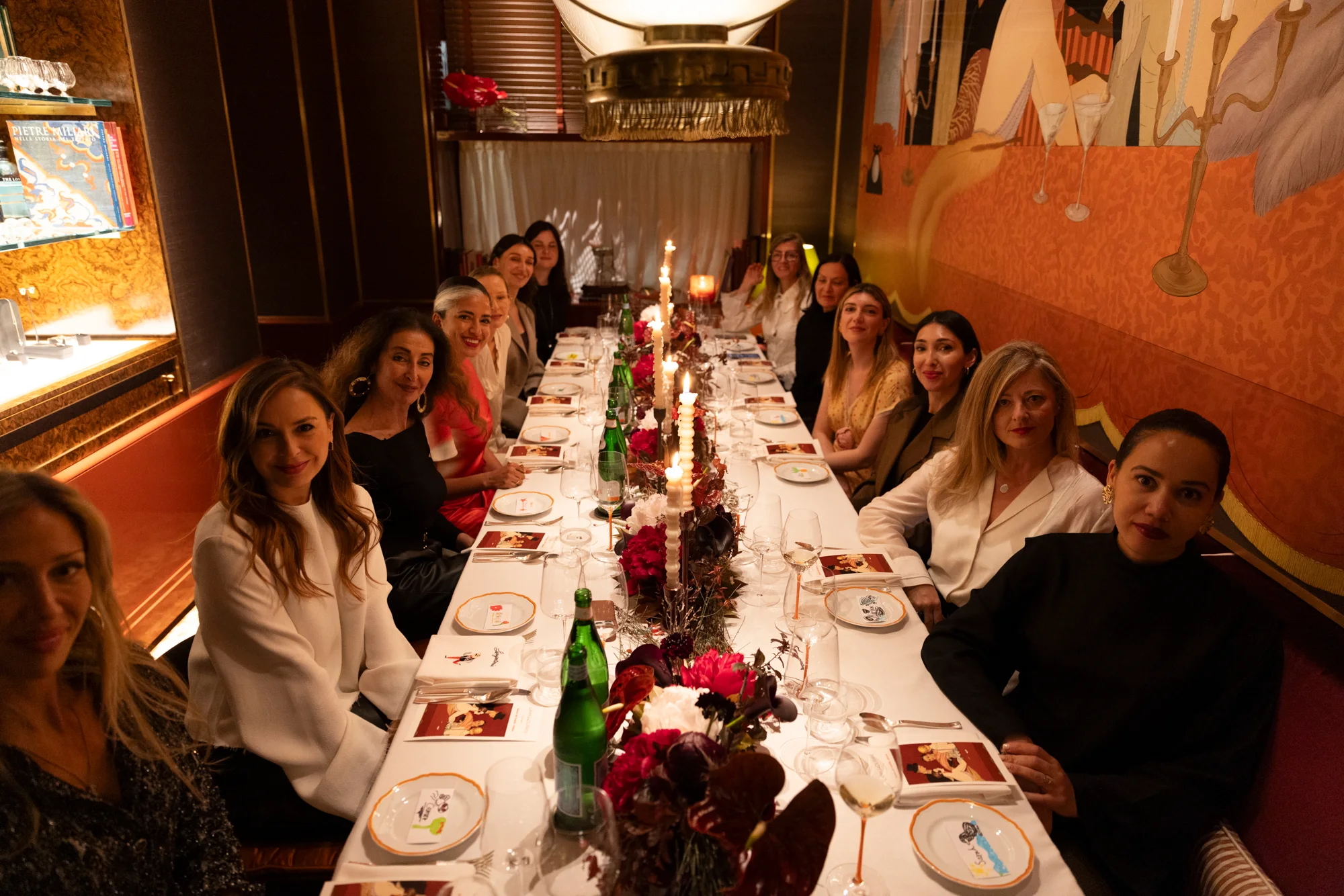 Members of the Club at a private dinner in Milan